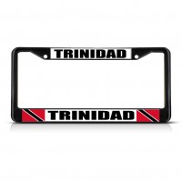 TRINIDAD FLAG COUNTRY Metal License Plate Frame Tag Border Two Holes   322190866207